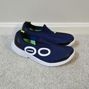 Oofos Shoes Mens 9 Blue OOmg Low Sports Shoes Slip on Sneakers